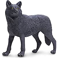 Safari Ltd Black Wild Wildlife Wolf Toy Figure