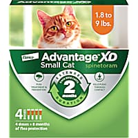 Advantage XD 4-Topical Doses, 2-Months of Protection Per Dose Flea Prevention & Treatment For Small Cats 1.8-9 lbs.