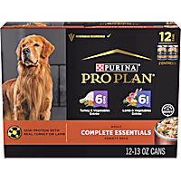Purina Pro Plan Complete Essentials High Protein with Real Turkey or Lamb Adult Wet Dog Food Variety Pack