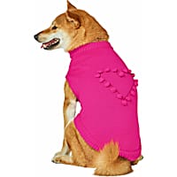 Blueberry Pet Hot Pink For Love of Pets Heart Dog Sweater