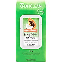 TropiClean Papaya & Coconut Luxury 2-in-1 Pet Wipes