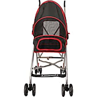 AmorosO Pet Black Red Umbrella Pet Stroller