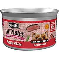 Merrick Lil' Plates Petite Pates Premium Grain Free Natural and Soft Beef Dinner Small Wet Dog Food