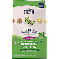 Natural Balance Limited Ingredient Small Breed Dry Dog Food w/ Vegan Plant Based Protein and Healthy Grains, Vegetarian