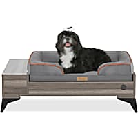 TailZzz Greenguard Gold Certified Elevated Wyatt Wooden Pet Bed with Mattress