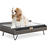 TailZzz Greenguard Gold Certified Water-resistant Chase Wooden Pet Bed with Mattress