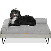 TailZzz Greenguard Gold Certified Elevated Asher Wooden Pet Bed with Mattress