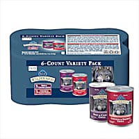 Blue Buffalo Wilderness Adult High Protein Beef & Chicken and Salmon & Chicken Wet Dog Food Variety Pack