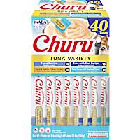 Inaba Churu Variety Box Tuna with Beef, Bonito flakes and Seafood Cat Treats