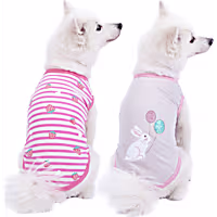 Blueberry Pet Soft & Comfy Wonderland Striped Cotton Blend Dog T-Shirts