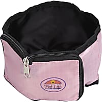 Pet Life Pink Wallet Travel Pet Bowl