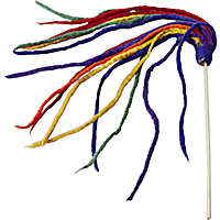 Karma Cat Natural Wool Multistrand Rainbow Color Teaser Cat Toys