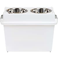 Pet Junkie Elevated Dog Bowl Terrazzo Large - 6 inch / 44oz White