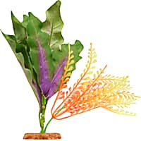 Imagitarium Green and Orange Fern Silk Aquarium Plant