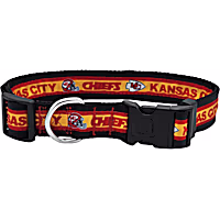 Pets First Kansas City Chiefs Satin Dog Collar