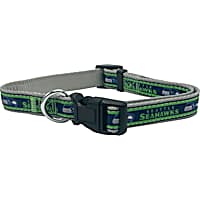 Pets First Seattle Seahawks Satin Dog Collar
