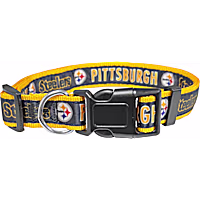 Pets First Pittsburgh Steelers Satin Dog Collar
