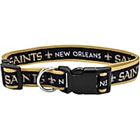 Pets First New Orleans Saints Satin Dog Collar