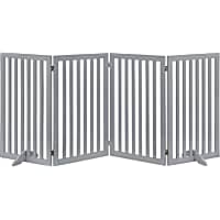 UniPaws 36" H Free Standing Pet Gate with Supporting Feet, 80" W X 36" H