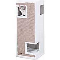 TRIXIE Gerardo Plush & Sisal 3-Story Cat Condo Tower with Removable Cushions
