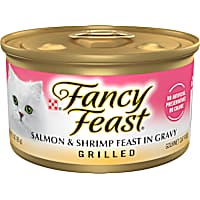Fancy Feast Grilled Salmon and Shrimp Feast in Wet Cat Food Gravy