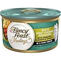 Fancy Feast Medleys White Meat Chicken Primavera With Tomatoes, Carrots and Spinach in a Silky Broth Wet Cat Food