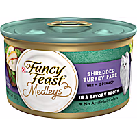 Fancy Feast Medleys Shredded Turkey Fare With Spinach in a Savory Broth Wet Cat Food