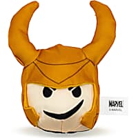 Buckle-Down Marvel Comics Loki Smirking Face Round Plush Dog Toy