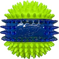 Nerf Translucent TPR 3-Part Spike LED and Squeak Ball Toys for Dogs