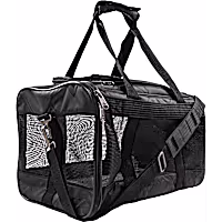 Sherpa Deluxe Black Airline Approved Soft Sided Dog & Cat Carrier