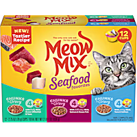 Meow Mix Savory Morsels Seafood Favorites Variety Pack Wet Cat Food