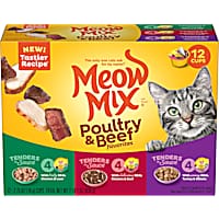 Meow Mix Tender Favorites Poultry & Beef Wet Cat Food Variety Pack