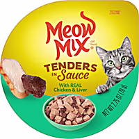 Meow Mix Tender Favorites With Real Chicken & Liver in Sauce Cat Food