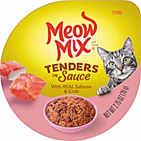Meow Mix Tender Favorites With Real Salmon & Crab in Sauce Wet Cat Food