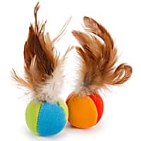 SmartyKat Flutter Balls Plush Catnip and Feather Cat Toys