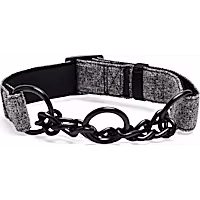 YOULY Black Martingale Dog Collar