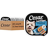 Cesar Loaf & Topper in Sauce Rotisserie Chicken Flavor with Bacon & Cheese Wet Dog Food