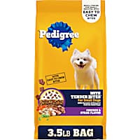 Pedigree Tender Bites Chicken and Steak Flavor for Small Dogs Adult Dry Dog Food