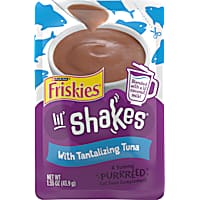 Purina Friskies Pureed Cat Food Topper, Lil' Shakes with Tantalizing Tuna Lickable Cat Treats