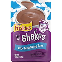 Purina Friskies Pureed Cat Food Topper, Lil' Shakes with Tantalizing Tuna Lickable Cat Treats