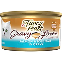 Purina Fancy Feast Gravy Lovers Salmon and Sole Feast Grilled Gourmet in Wet Cat Food Gravy