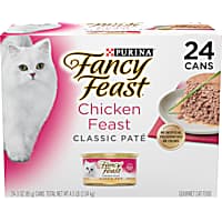 Fancy Feast Grain Free Chicken Feast Classic Pate Collection Wet Cat Food Multi-Pack