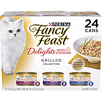 Fancy Feast Gravy Delights with Cheddar Grilled Collection Wet Cat Food Variety Pack