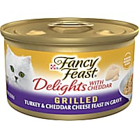 Fancy Feast Delights With Cheddar Grilled Turkey and Cheddar Cheese Feast in Gravy Wet Cat Food