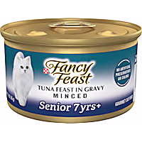 Fancy Feast Senior 7+ High Protein Gravy, Tuna Feast Minced Wet Cat Food