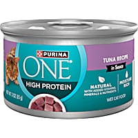 Purina ONE Natural, High Protein Cat Food, Tuna Recipe in Sauce