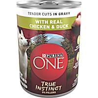 Purina ONE High Protein True Instinct Tender Cuts in Gravy With Real Chicken and Duck Wet Dog Food