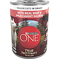 Purina ONE High Protein True Instinct Tender Cuts With Real Beef and Wild-Caught Salmon Wet Dog Food