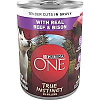 Purina ONE High Protein True Instinct Tender Cuts in Dog Food Gravy With Real Beef and Bison Wet Dog Food