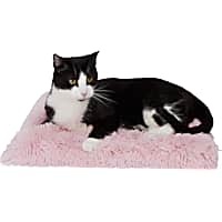 EveryYay Pink Fuzzy Fur Solid Cat Bed